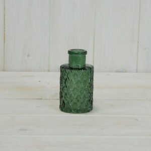 Green Mini Geometric Glass Bottle