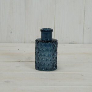 Blue Mini Geometric Glass Bottle