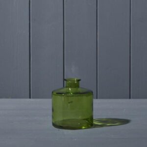 Emerald Green Squat Glass Bottle