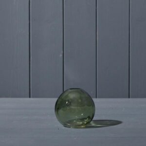 Vintage Green Globe Glass Vase