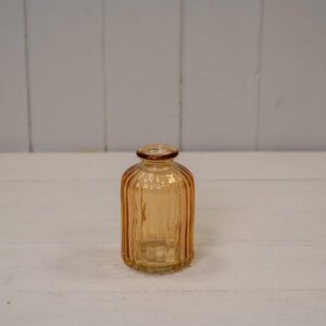 Cognac Ribbed Glass Bottle
