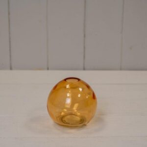 Cognac Globe Glass Vase