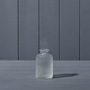 Clear Dimpled Glass Bottle