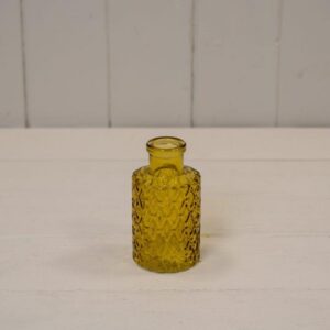 Yellow Geometric Glass Bottle