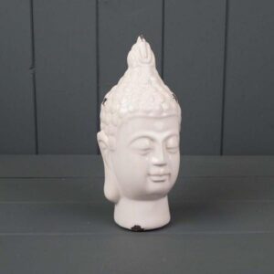 White Ceramic Buddha Head