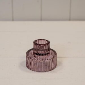 Amethyst Glass Candle Holder