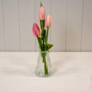 Clear Ribbed Glass Bottle W150g