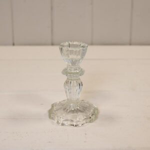 Clear Glass Candle Stick Holder