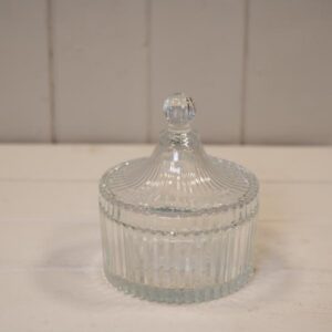 Clear Glass Decorative Jar