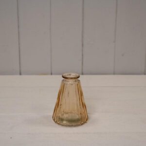 Cognac Ribbed Glass Bottle