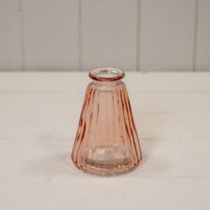 Rose Ribbed Glass Bottle