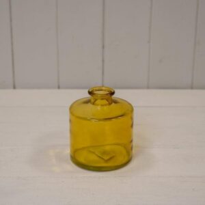 Yellow Squat Glass Bottle