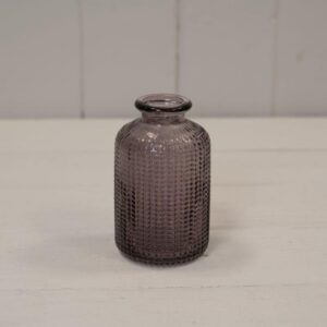 Amethyst Dimpled Glass Bottle