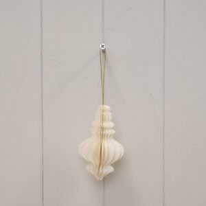 Set of 3 Off White Chandelier Baubles