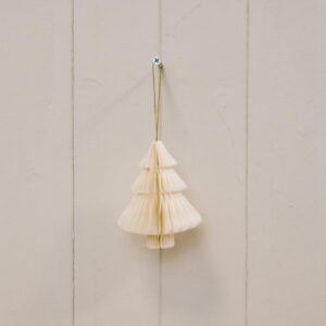 Set of 3 Off White Tree Baubles