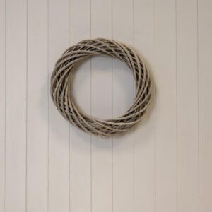 Grey Round Thick Willow Wreath