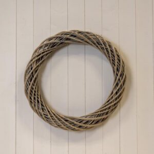 Grey Round Thick Willow Wreath