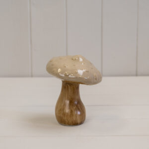 Beige Ceramic Mushroom Decoration