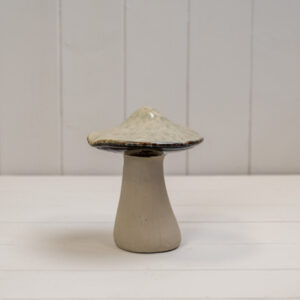Beige Mottle Ceramic Mushroom Decoration