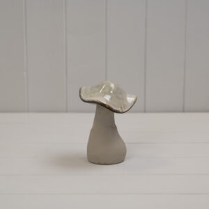Beige Mottle Ceramic Mushroom Decoration
