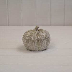 Beige Mottle Ceramic Pumpkin Decoration