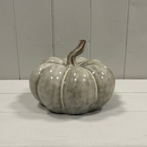 Beige Mottle Ceramic Pumpkin Decoration