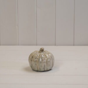 Beige Mottle Ceramic Pumpkin Decoration