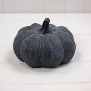 Graphite Grey Ceramic Textured Pumpkin