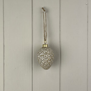 Glazed Ceramic Hanging Pinecone Decoration