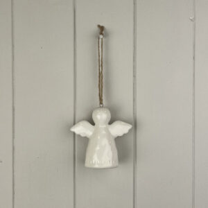 White Ceramic Hanging Angel Decoration