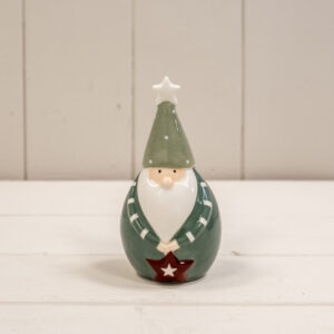 Dark Green/White Ceramic Gonk Decoration