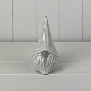 Glazed Ceramic Gonk Ornament with Textured Detail