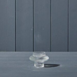 Clear Two-Way Candle Holder