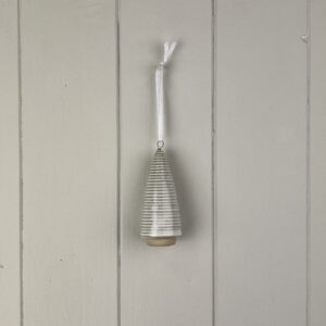 Glazed Ceramic Hanging Tree Decoration with Textured Detail