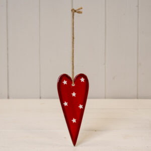 Hanging heart red