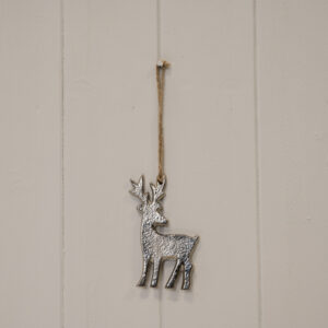 Silver Metal Hanging Reindeer