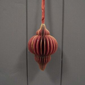 Hanging Handmade Burgundy Lantern Paper Decoration - Box of 6