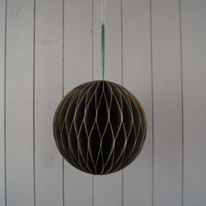 Hanging Handmade Green Circular Bauble Paper – Flat Packed