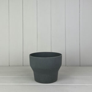 Earthy Anthracite Bamboo Minimalist Pot