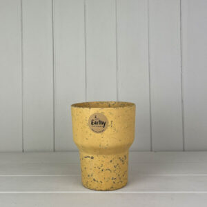 Earthy Yellow Coffee Husk Minimalist Orchid Pot