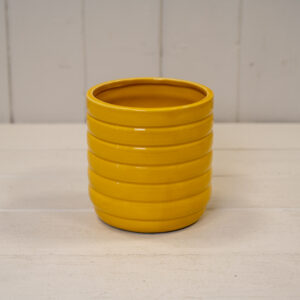 Mustard Beehive Ceramic Pot