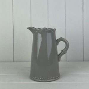 Grey Jug with Decorative Rim TL15.5cm