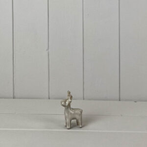 Beige Mottle Ceramic Reindeer Decoration