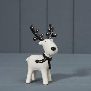 Black and White Ceramic Deer