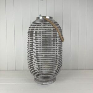 Greywashed Rattan Lantern