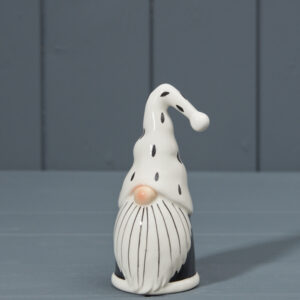 Black and White Ceramic Santa