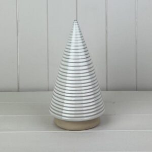 Glazed Ceramic Tree Ornament with Textured Detail