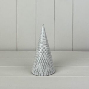 Glazed Ceramic Tree Ornament with Textured Detail