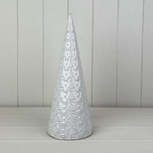 Glazed Ceramic Tree Ornament with Textured Detail