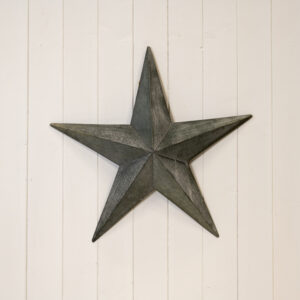 Natural Grey Metal star decorations